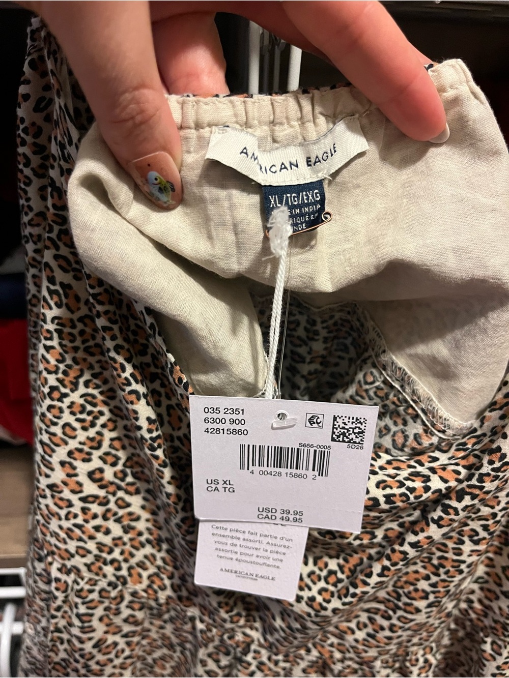 American Eagle Outfitters Girls' Leopard Print Skirt - Beige and Black
